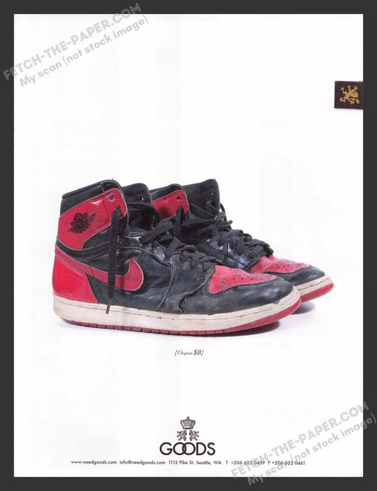 2004 Goods Secondhand Shop Seattle Air Jordans Print Advertisement Ad.