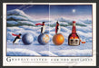 1990 Print Advertisement 2 Page Grand Marnier Liqueur Penguin Holidays Alcohol.