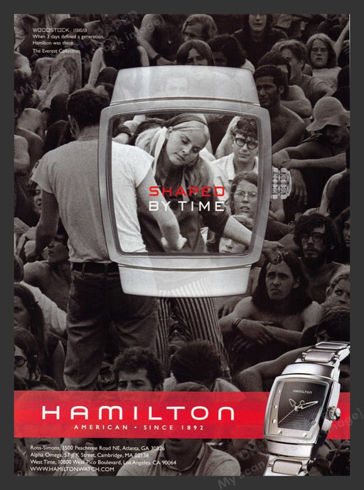 2000 Hamilton Watches Woodstock Photo 1969 Print Advertisement Ad
