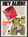 1990 Print Advertisement Heiankyo Alien Video Game Ad.