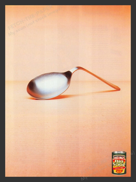 2001 Heinz Big Soup Bended Spoon Print Advertisement Ad