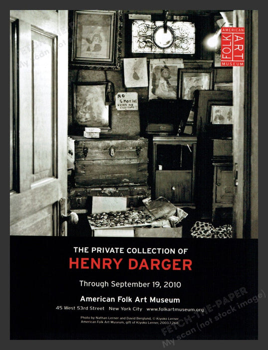 2010 Henry Darger NYC Art Gallery Show Print Advertisement Ad
