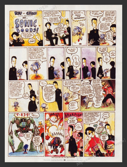 2000 HSU & Chan "Sonic Boobs" Video Game Comic from Magazine