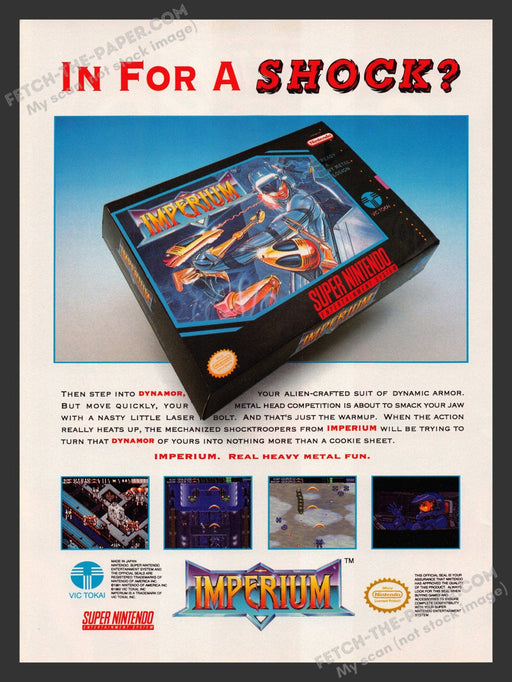 1992 Print Advertisement Imperium Video Game Ad.