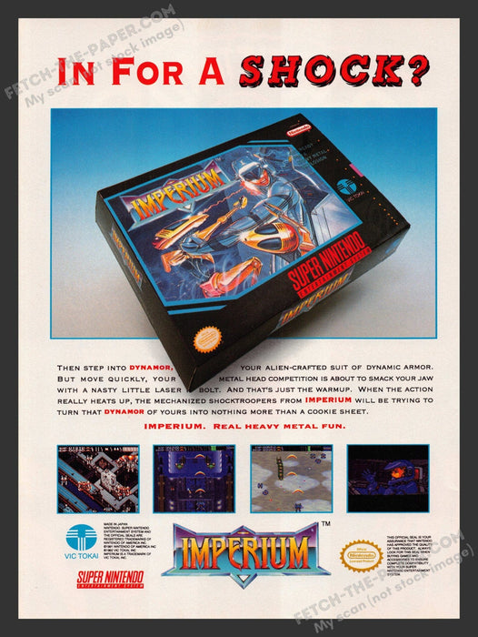 1992 Print Advertisement Imperium Video Game Ad.
