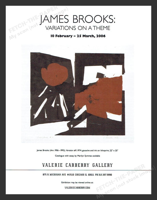 2006 James Brooks Chicago Art Gallery Show Print Advertisement Ad