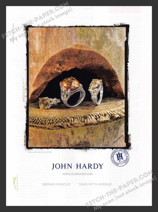 2007 Print Advertisement John Hardy Jewelry Rings Ad.