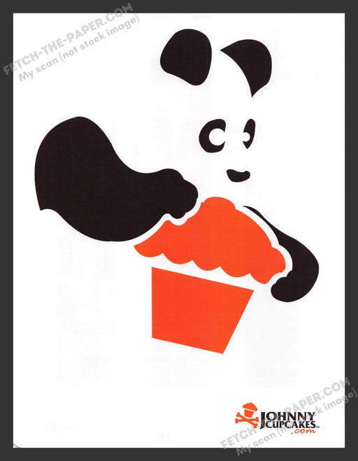 2005 Johnny Cupcakes Panda Bear Clothing Print Advertisement.