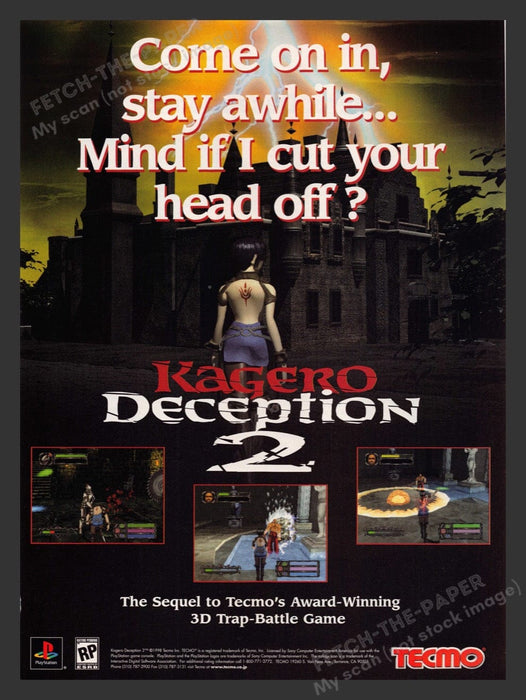 1998 Kagero Deception 2 Video Game Print Advertisement