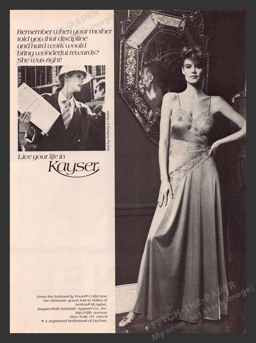 1984 Kayser Intimately Yours Collection Lingerie Print Advertisement Ad