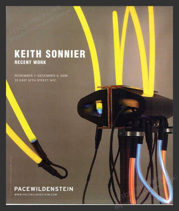 2008 Keith Sonnier NYC Art Gallery Show Print Advertisement Ad