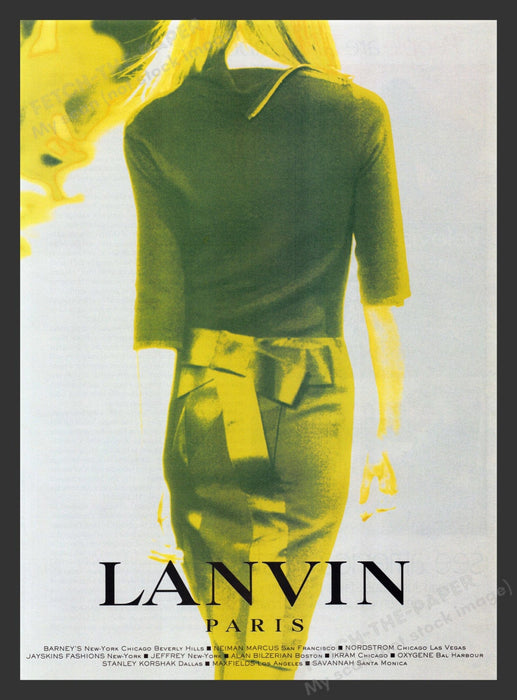 2003 Lanvin Clothing Print Advertisement Ad