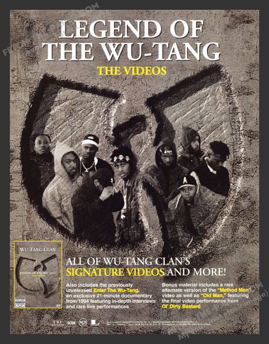 2006 Legend of the Wu-Tang Clan DVD Release Promo Print Advertisement Ad.