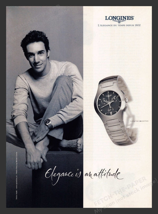 2001 Longines Watches Pedro Diniz Athlete Print Advertisement Ad