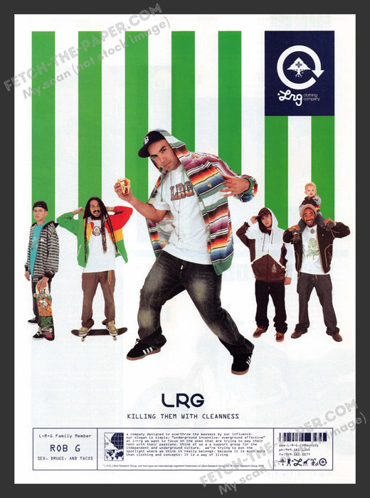 2007 Print Advertisement LRG Clothing Rob G Celebrity Ad.