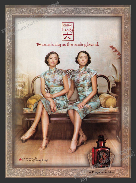 2007 Print Advertisement Lucky Number 6 Men's Fragrance Cologne Ad.