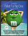2001 M&M's Sexy Green "I Melt for No One" Beach Scene Print Advertisement Ad.