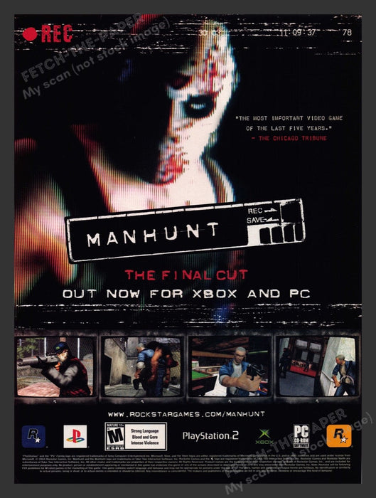 2004 Manhunt: The Final Cut  Video Game Print Advertisement