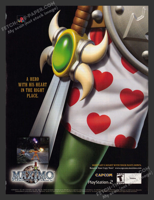 2002 Print Advertisement Maximo: Ghosts to Glory Video Game Ad.