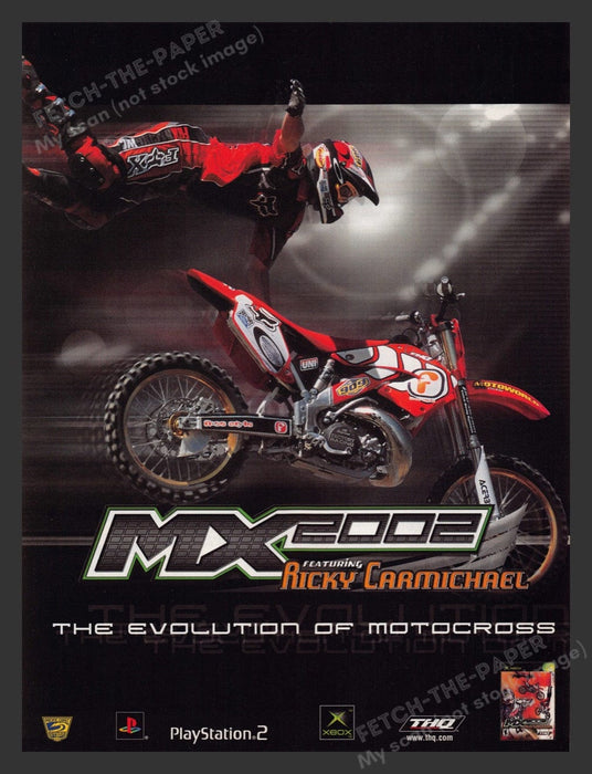 2001 MX 2002 Featuring Ricky Carmichael Video Game Print Advertisement