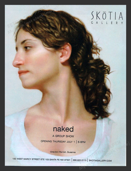 2010 "Naked" Skotia Gallery Santa Fe Art Gallery Show Print Advertisement Ad