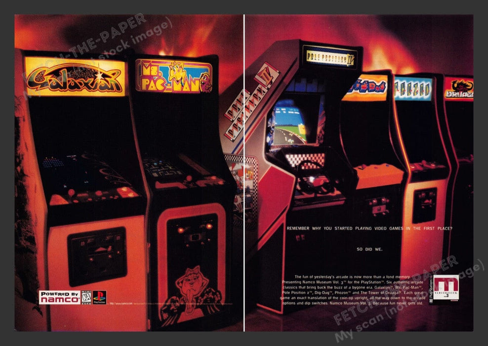 1997 Namco Museum Vol. 3 Arcade Room Video Game Print Advertisement (2 Pages)