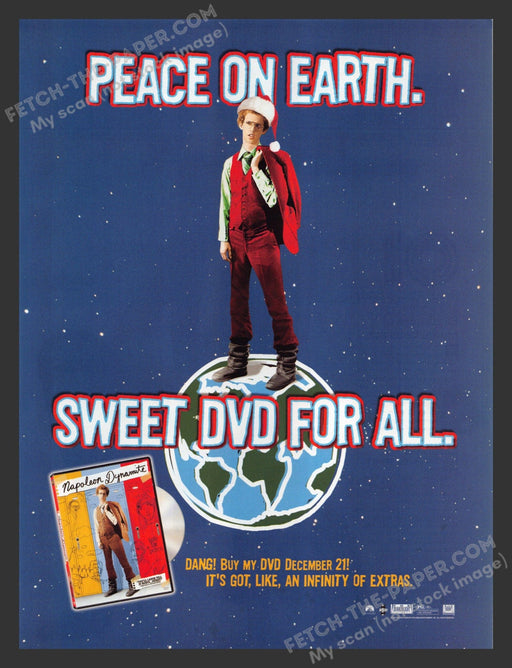 2007 Print Advertisement Napoleon Dynamite DVD Movie Release Christmas Ad.