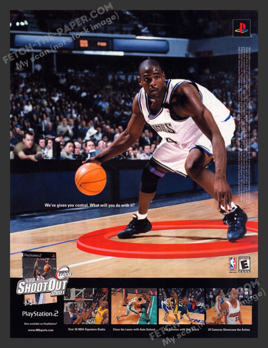 2001 Print Advertisement NBA Shootout 2001 Chris Webber Athlete Ad.