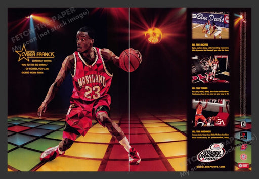 2000 NCAA March Madness Cyber Francis Video Game Print Advertisement (2pgs)