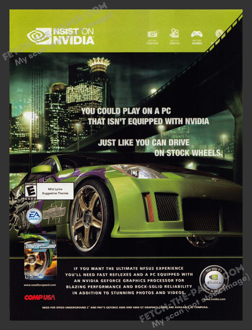 2005 Print Advertisement Need for Speed Underground 2 Video Game Ad.