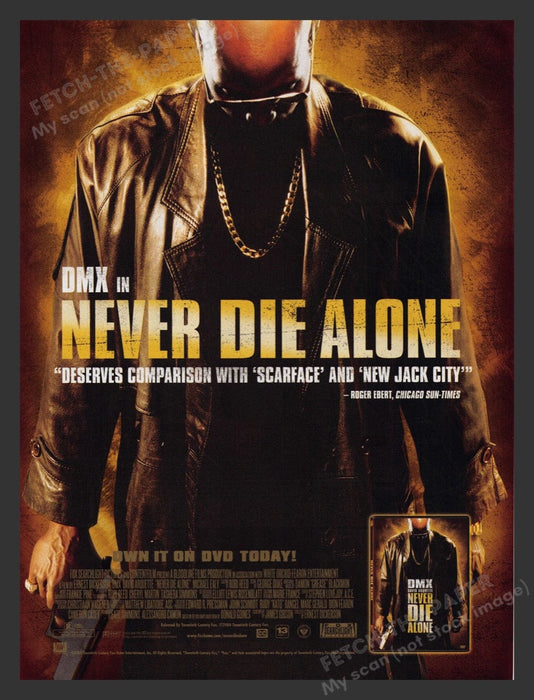 2004 Never Die Alone Movie Release DMX Print Advertisement Ad