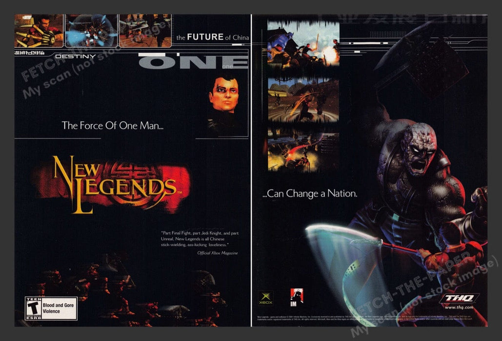 2002 New Legends Video Game Print Advertisement (2 Pages)