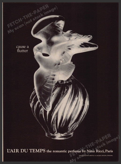Nina Ricci L'air du Temps Perfume 1960s Print Advertisement 1969 Fetch the Paper!