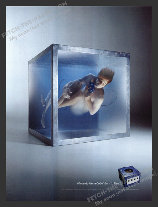 2001 Print Advertisement Nintendo GameCube Underwater Video Game Ad.