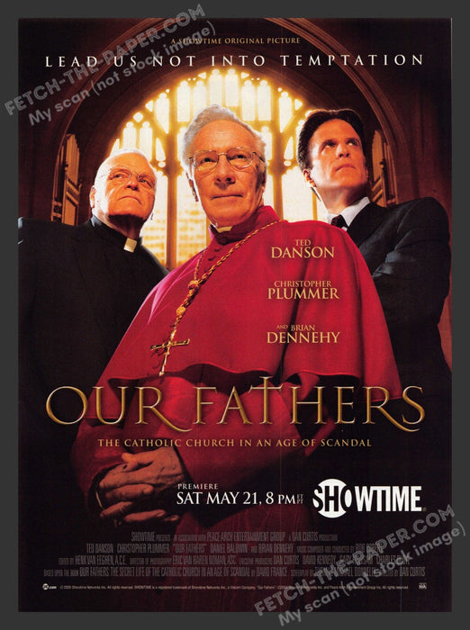 2005 Print Advertisement Our Fathers T.V. Show Ted Danson Christopher Plummer.