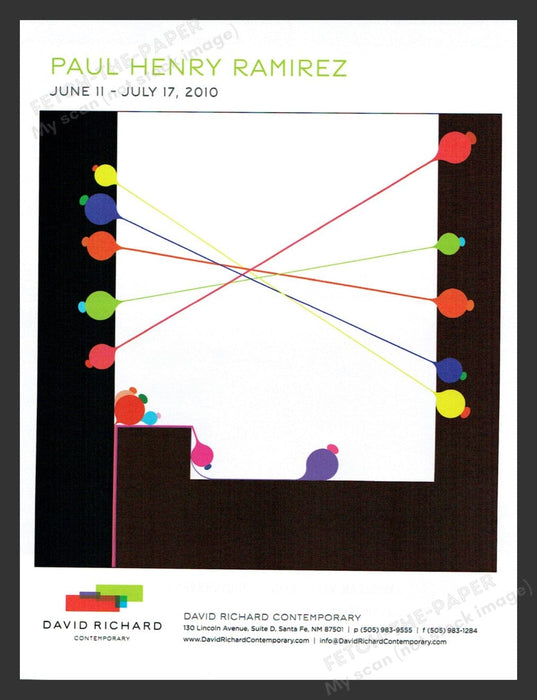 2010 Paul Henry Ramirez Santa Fe Art Gallery Show Print Advertisement Ad