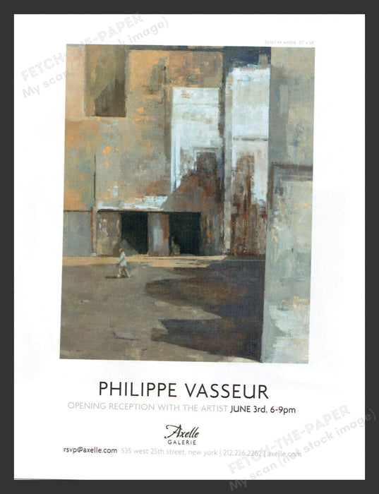 2010 Philippe Vasseur NYC Art Gallery Show Print Advertisement Ad