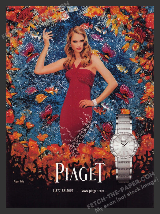 2007 Print Advertisement Piaget Watches Polo Fashion Model Ad.