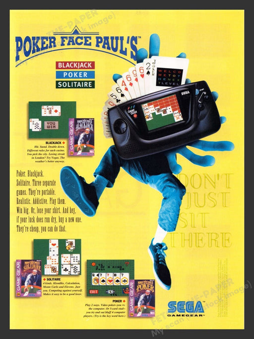 1994 Poker Face Paul's Poker Video Game Print Advertisement