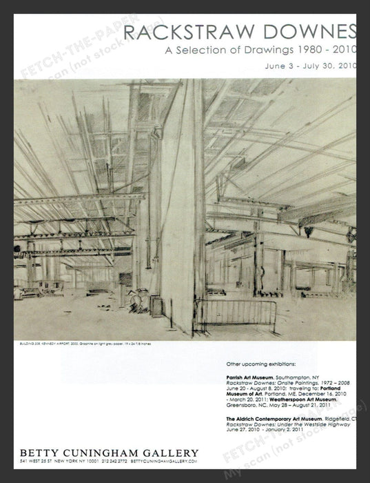 2010 Rackstraw Downes NYC Art Gallery Show Print Advertisement Ad