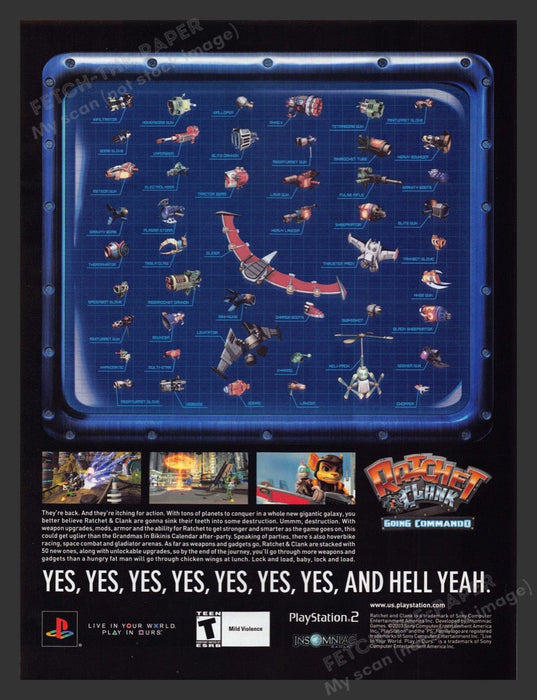 2004 Ratchet & Clank Video Game Print Advertisement
