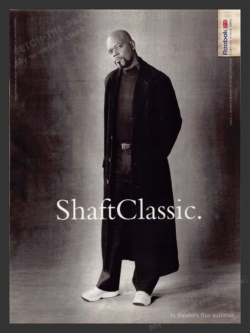 2000 Reebok Shaft Classic Shoes Samuel L Jackson Movie Print Advertisement Ad.