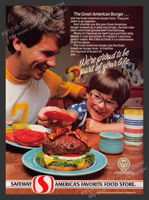 1983 Print Advertisement Safeway Food Store Retail Grocery Ad.