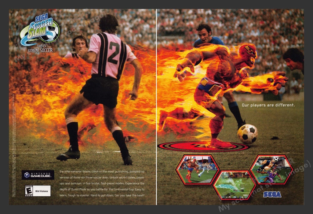 2002 Sega Soccer Slam Video Game Print Advertisement (2 Pages)