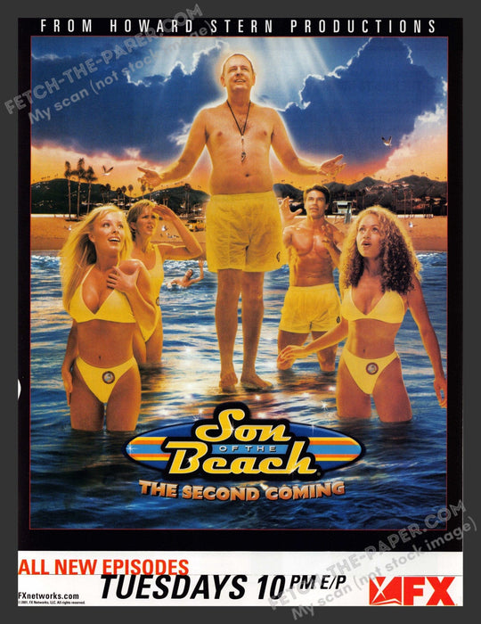 2001 Son of the Beach FX T.V. Show Beach Bodies Print Advertisement.