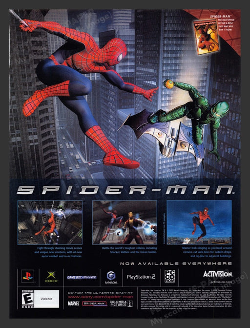 2002 Spider-Man Video Game Print Advertisement