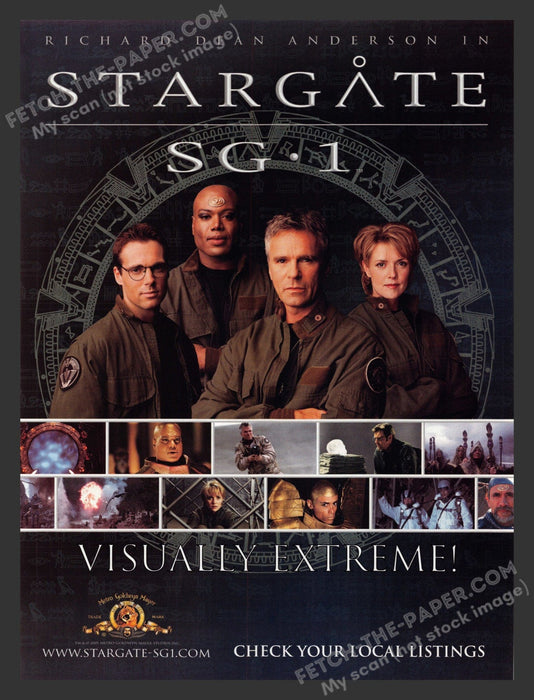 2001 Stargate SG-1 T.V. Show Print Advertisement Ad.