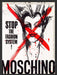 1990 "Stop the Fashion System" Moschino Print Advertisement Ad