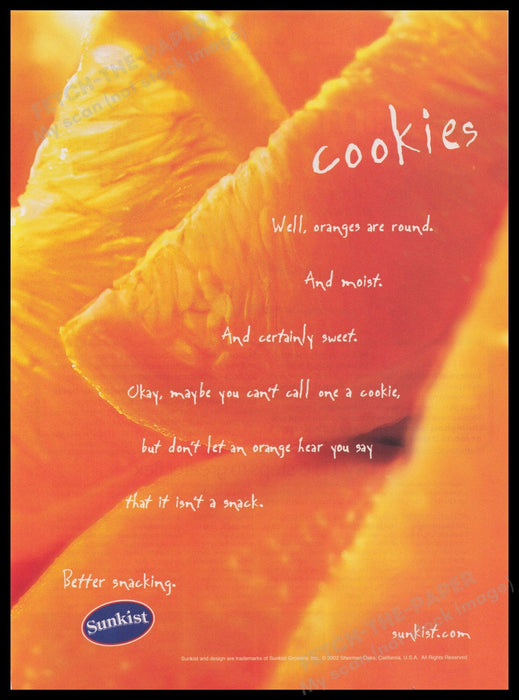 Sunkist 2000s Print Advertisement Ad 2003 Fetch the Paper!