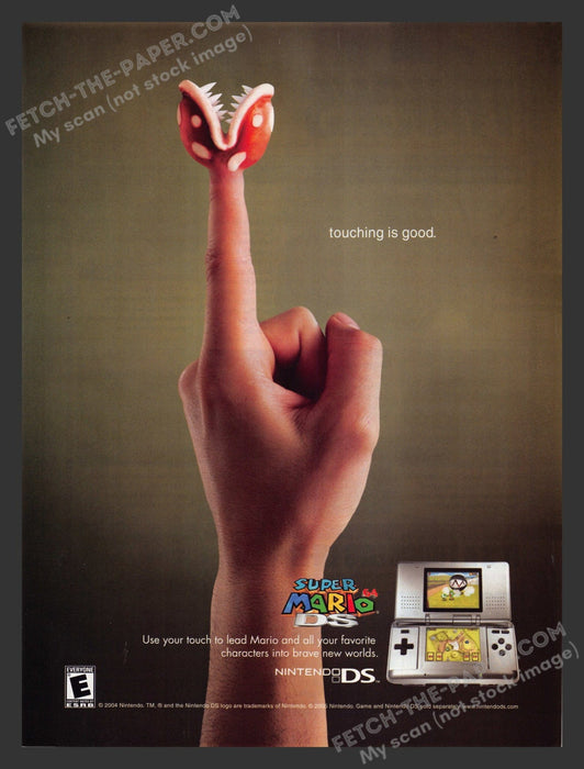 2005 Print Advertisement Super Mario 64 DS Video Game Ad.